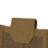 Close-up of the Condor VAS Side Plate Insert (Pair) in tan fabric, featuring a flap cover secured with hook-and-loop fasteners and attached to a matching surface.