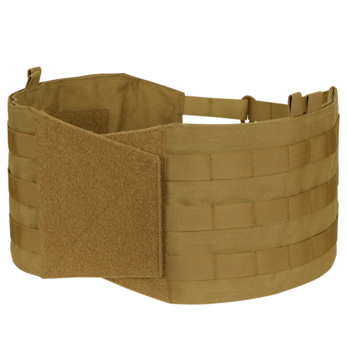 The Condor Modular Operator Plate Carrier Gen II in MultiCam features reinforced stitching, Velcro closures, and horizontal webbing for attaching EDC gear, shown against a white background.