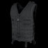 The Condor Modular Vest, in black, features a front zipper, adjustable straps, and MOLLE webbing for attachments. Displayed on a plain background.