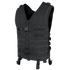 The Condor Modular Vest, in black, features a front zipper, adjustable straps, and MOLLE webbing for attachments. Displayed on a plain background.