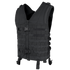 The Condor Modular Vest, in black, features a front zipper, adjustable straps, and MOLLE webbing for attachments. Displayed on a plain background.