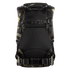 The Condor Nomad Backpack 25L in black and camouflage is shown from the back, featuring padded straps, a mesh back panel, and several adjustable buckles for comfort.