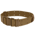 The Condor G.I. Style Nylon Pistol Belt features metal eyelets and a large plastic buckle, displayed in a circular layout—perfect for bushcraft outings or visits to the shooting range.