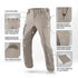 Condor Patrol ADF Pants in khaki feature an elastic waistband, stretch panels, gusseted crotch, knee pad pockets, reinforced hand pockets, hidden side pockets, and soft touch fabric.