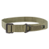 The Condor Riggers Belt is a tan nylon tactical belt with a metal buckle and a small black rectangular logo tag on the side.