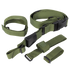 The Condor Tactical 3-Point Sling features green adjustable nylon straps with black plastic buckles and loops, shown on a white background.