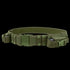 The Condor Tactical Belt in Olive Drab features multiple pouches, snap buttons, and a plastic buckle, making it ideal for carrying gear.