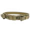 The Condor Tactical Belt - MultiCam features a camouflage design, durable plastic buckle, and attached pouches for carrying gear.