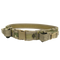 The Condor Tactical Belt - MultiCam features a camouflage design, durable plastic buckle, and attached pouches for carrying gear.