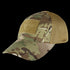 The Condor Tactical Mesh Cap in MultiCam features a mesh back and a Velcro patch on the front.