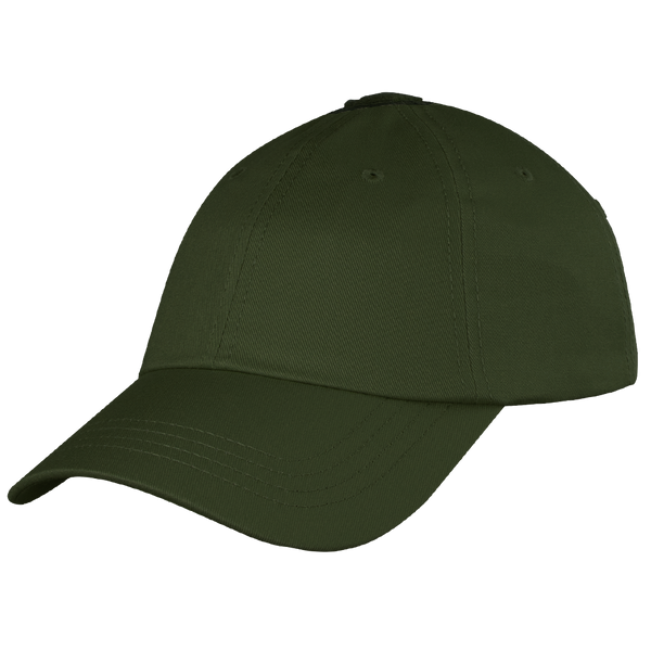 The Condor Tactical Team Cap is an olive green baseball hat with a curved brim, visible stitching, and ventilation eyelets—perfect for law enforcement or shooting range use.