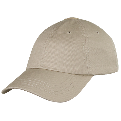 The Condor Tactical Team Cap is a plain beige baseball cap with visible stitching and ventilation eyelets, designed for everyday wear or law enforcement use, shown against a white background.