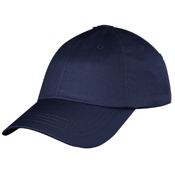 The Condor Tactical Team Cap is a plain navy blue baseball cap with visible stitching and ventilation eyelets, perfect for the range or bushcraft. Shown here against a white background.