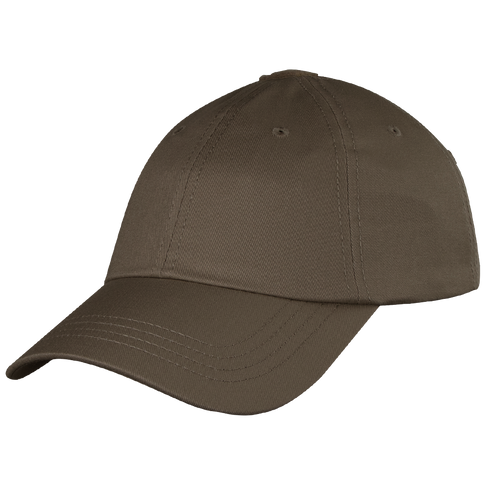 The Condor Tactical Team Cap is a plain brown baseball cap with visible stitching and eyelets, ideal for EDC or range days, shown on a white background.