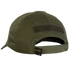 The Condor Tactical Cap - Kryptek Highlander is shown from the back, highlighting its adjustable strap, Velcro patch, and visible stitching details.