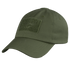 The Condor Tactical Cap is an olive green baseball cap featuring a curved brim, visible stitching, and a front rectangular patch displaying the brand name.