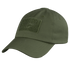 The Condor Tactical Cap is an olive green baseball cap featuring a curved brim, visible stitching, and a front rectangular patch displaying the brand name.