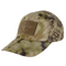 The Condor Tactical Cap - Kryptek Highlander features a camouflage design with a rectangular Velcro patch on the front.