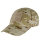 The Condor Tactical Cap - MultiCam Arid features a beige, brown, and green camouflage pattern with a rectangular Velcro patch on the front.