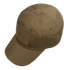 The Condor Tactical Cap, shown on a white background, is brown and features velcro patches on the front, top, and back.