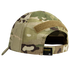 A rear view of the Condor Tactical Cap - MultiCam shows its camouflage pattern, Velcro strap, open back, and black Condor label.