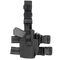 The Condor Tactical Leg Holster features adjustable straps and buckles, securely holding a pistol—perfect for EDC or range use. Shown in black on a white background.