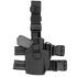 The Condor Tactical Leg Holster features adjustable straps and buckles, securely holding a pistol—perfect for EDC or range use. Shown in black on a white background.