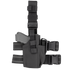 The Condor Tactical Leg Holster features adjustable straps and buckles, securely holding a pistol—perfect for EDC or range use. Shown in black on a white background.