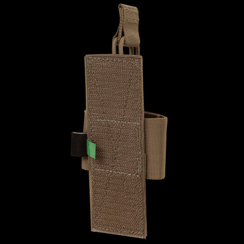 The Condor Universal Holster is a brown, rectangular fabric pouch with a top strap and small elastic side pocket, ideal for EDC or bushcraft use.