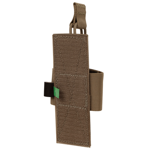 The Condor Universal Holster is a brown, rectangular fabric pouch with a top strap and small elastic side pocket, ideal for EDC or bushcraft use.