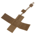 The Condor Universal Holster features a brown nylon strap with hook-and-loop fasteners in an X shape, an adjustable loop, and a rectangular tab—perfect for EDC or first responder use.