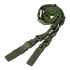 The Condor CBT 2-Point Bungee Sling is a green nylon tactical sling with adjustable straps, plastic buckles, and attachment loops, perfect for military or EDC use. Shown coiled on a white background.