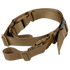The Condor Speedy 2-Point Sling is a tan adjustable nylon tactical sling with buckles and clips, designed for secure gear carry by military or law enforcement personnel.