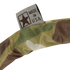A close-up of the Condor Tube Cover - MultiCam, featuring camouflage-patterned fabric and a tag with MADE IN USA and a star emblem.