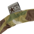 A close-up of the Condor Tube Cover - MultiCam, featuring camouflage-patterned fabric and a tag with MADE IN USA and a star emblem.