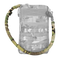 A Condor Tube Cover - MultiCam flexible sleeve is looped in front of a gray camouflage tactical pouch featuring zippers and attachment points.