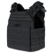 The Condor Cyclone Plate Carrier in black features multiple attachment points, adjustable shoulder straps, and a Velcro patch area, shown against a plain background.