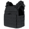 The Condor Cyclone Plate Carrier in black features multiple attachment points, adjustable shoulder straps, and a Velcro patch area, shown against a plain background.