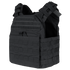 The Condor Cyclone Plate Carrier in black features multiple attachment points, adjustable shoulder straps, and a Velcro patch area, shown against a plain background.