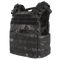 The Condor Cyclone Plate Carrier in MultiCam Black features multiple straps, pouches, and Velcro panels, designed for efficiently carrying equipment.