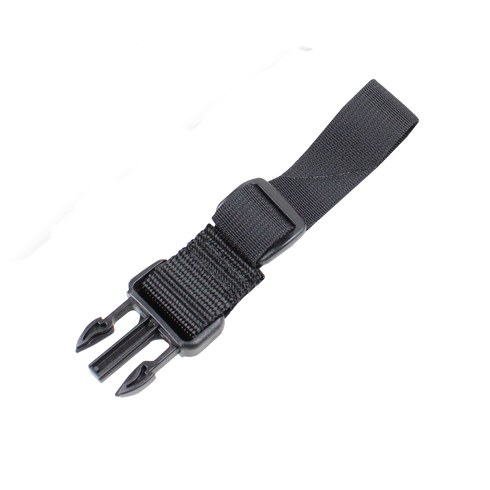 The Condor Adder Double Bungee 1-Point Sling is shown separated, featuring a black plastic side-release buckle and adjustable black nylon straps against a white background.