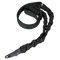 The Condor Adder Double Bungee 1-Point Sling is a black adjustable tactical sling with padded sections, buckles, and clips, designed for comfortable equipment carrying.