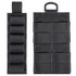 The Condor TSRS Shotshell Platform includes two black nylon tactical pouches—one with five elastic loops and the other with MOLLE webbing and a metal D-ring—ideal for shooting ranges or first responders.