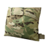 Condor Raincover 40L - MultiCam, a square-shaped pouch featuring a camouflage pattern, front flap, and fabric loop on the side, displayed against a plain white background.