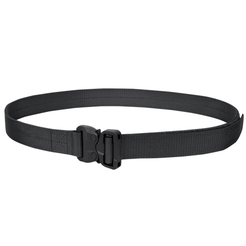 The Condor GT Cobra Belt, shown closed in a circle against a white background, features durable black nylon and a quick-release buckle—perfect for law enforcement or bushcraft users seeking reliable performance.