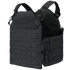 The Condor Cyclone RS Plate Carrier is a black tactical vest with MOLLE webbing and adjustable straps, perfect for law enforcement or range use. Shown on a white background.