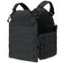 The Condor Cyclone RS Plate Carrier is a black tactical vest with MOLLE webbing and adjustable straps, perfect for law enforcement or range use. Shown on a white background.
