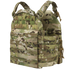 The Condor Cyclone RS Plate Carrier - MultiCam features a camouflage design, adjustable shoulder straps, and side buckles, making it ideal for military or law enforcement use.