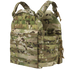 The Condor Cyclone RS Plate Carrier in MultiCam features adjustable shoulder straps, side buckles, and multiple rows of webbing for attaching gear.