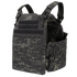 The Condor Cyclone RS Plate Carrier in MultiCam Black features MOLLE webbing, adjustable shoulder straps, hook-and-loop panels, and clip closures.